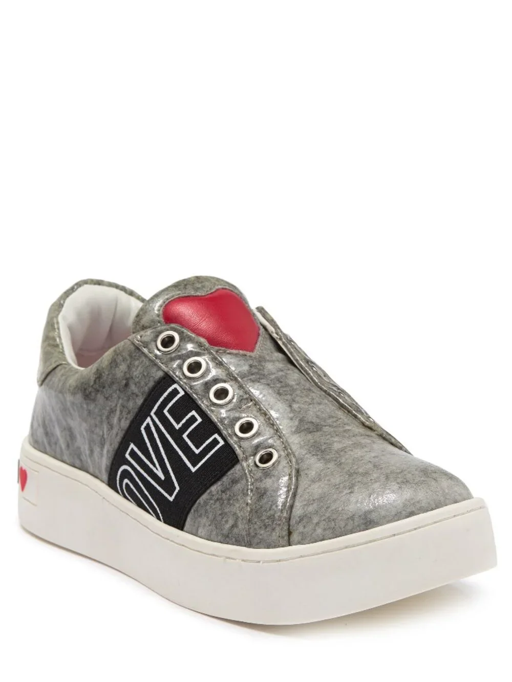 LOVE MOSCHINO Scarpad Heart Detail Laceless Sneaker (Women) size 38